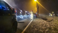 Wypadek na DW 331 w Chocianowie - 4 osoby ranne