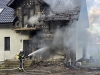 Pożar domu jednorodzinnego w Ułanowie - 1 osoba poparzona.