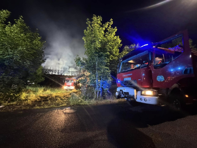 Pożar stodoły w Radwanicach