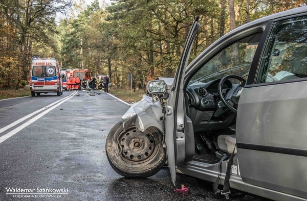 Wypadek drogowy DW 331 koło Polkowic