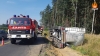 OSP Gaworzyce: Samochód ciężarowy w rowie